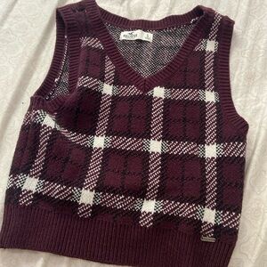 Burgundy Hollister Sweater Vest